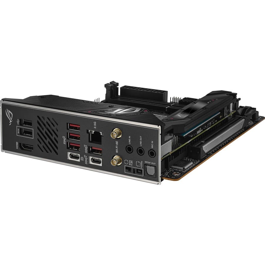 ASUS ROG STRIX B650E-I GAMING WIFI Mini-ITX motherboard for AM5 builds with Wi-Fi 6E