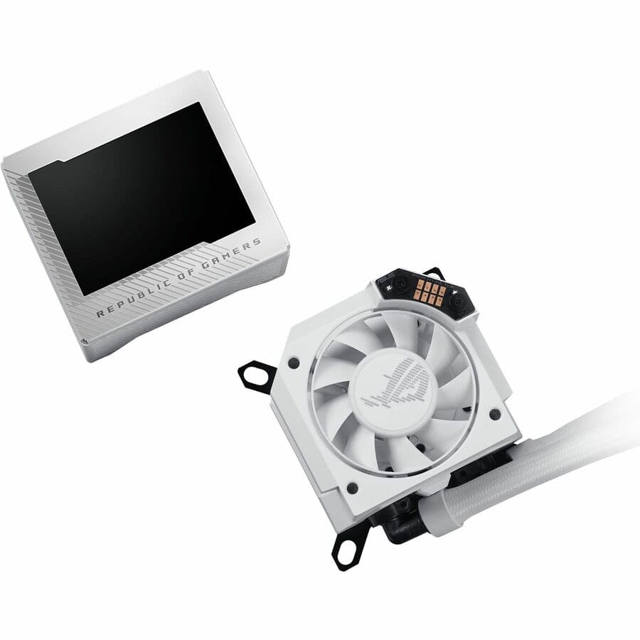 ASUS ROG Ryujin III 240 ARGB WH white 240 mm AIO liquid CPU cooler with ARGB lighting