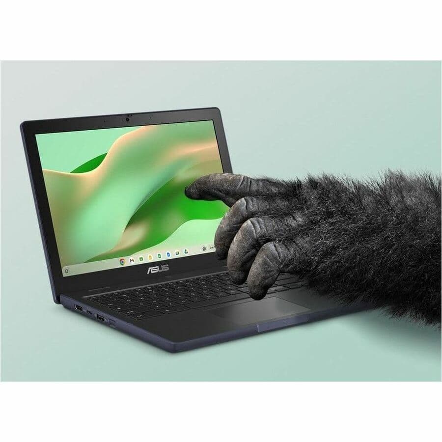 Grey ASUS Chromebook with 12.2-inch WUXGA non-touch display
