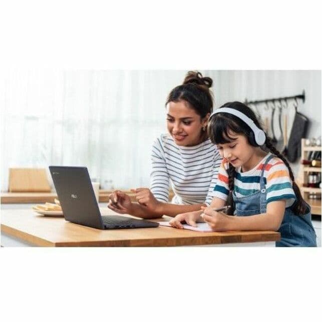 ASUS Chromebook with 12.2-inch WUXGA touch display, Intel N100, 8 GB RAM, and grey finish