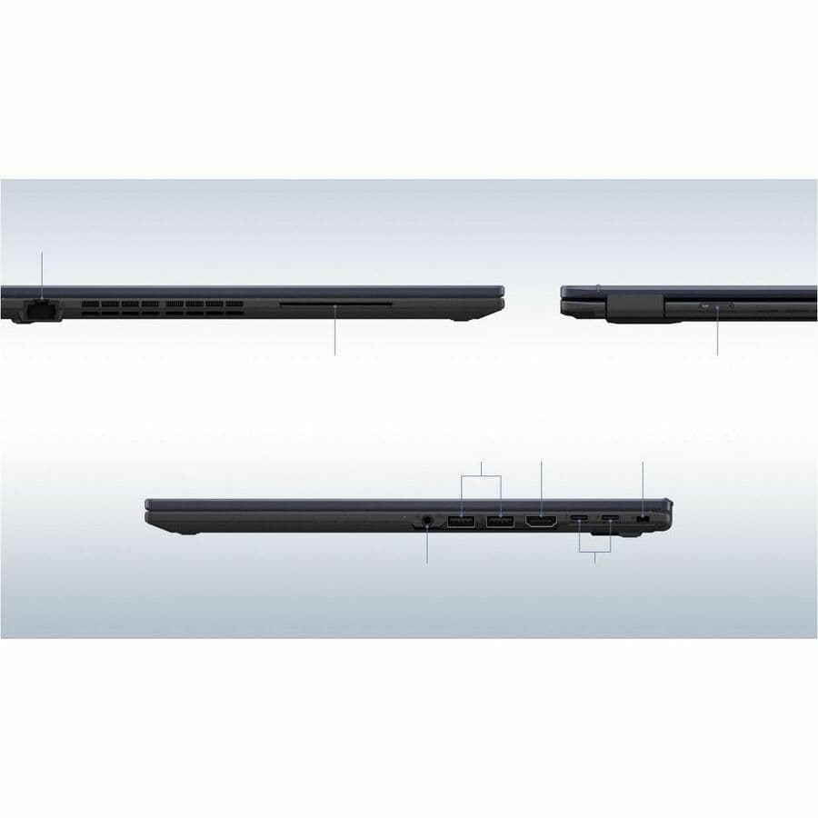 ASUS ExpertBook 14-inch business laptop with WUXGA display, black chassis, and Windows 11 Pro