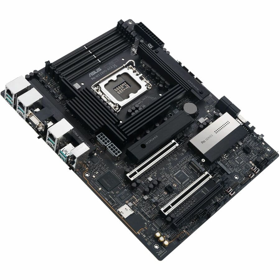 ASUS PRO WS Z890-ACE SE ATX workstation motherboard with LGA 1851, DDR5, dual LAN, and Thunderbolt 4