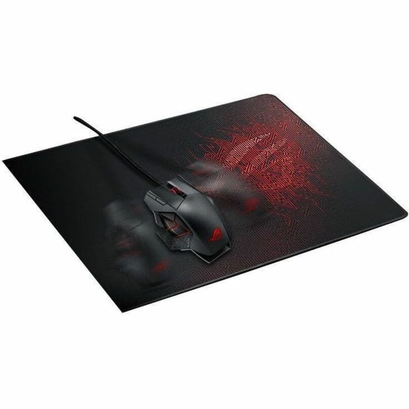 ASUS ROG Sheath large textured gaming mouse pad with stitched edges on desk