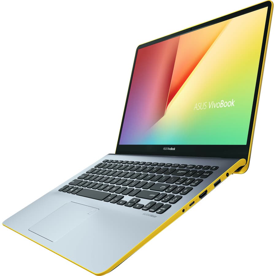 ASUS S530UA-DB51-YL silver laptop with yellow edges, 15.6 inch Full HD display