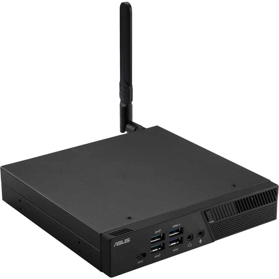 ASUS PB60-B3041ZC black mini PC with Intel Core i3-8100T, 4 GB DDR4, and Intel HD Graphics