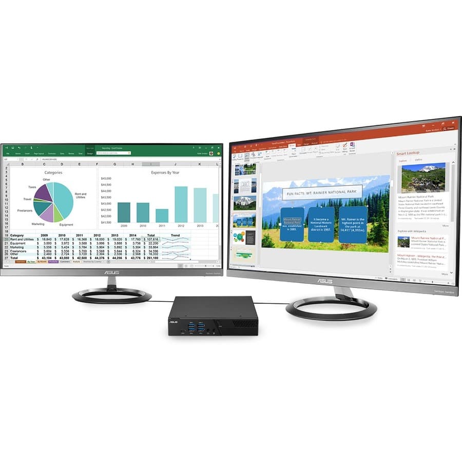 ASUS small-form-factor desktop with Intel Celeron N4000, 4 GB RAM, and 64 GB storage