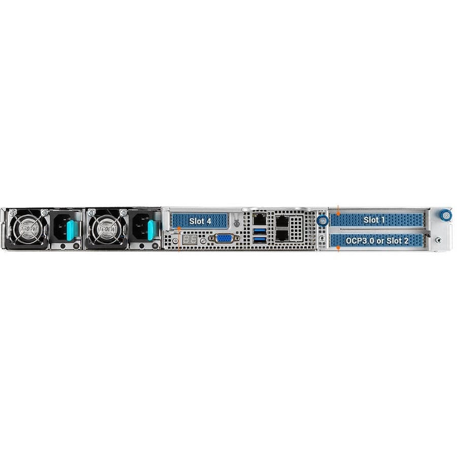ASUS 1U server barebone chassis for rack-mounted enterprise deployment