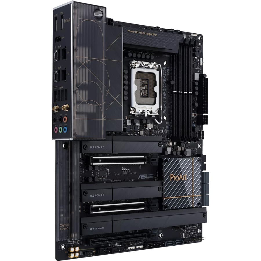 ASUS ProArt Z690-Creator WiFi ATX motherboard for Intel LGA 1700 with DDR5, dual Thunderbolt 4, and 10G LAN