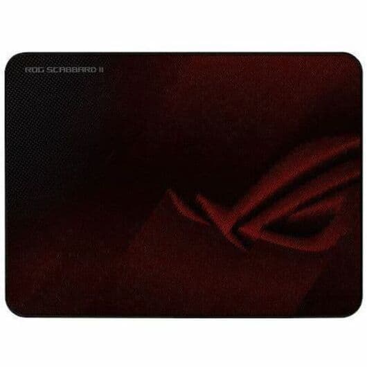 ASUS ROG Scabbard II medium mouse pad with black nano-coated surface and stitched edges