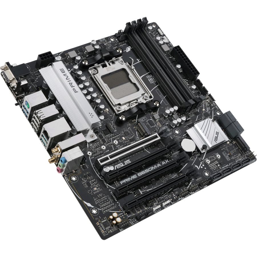 ASUS PRIME B650M-A AX Micro-ATX AM5 motherboard with integrated Wi‑Fi 6