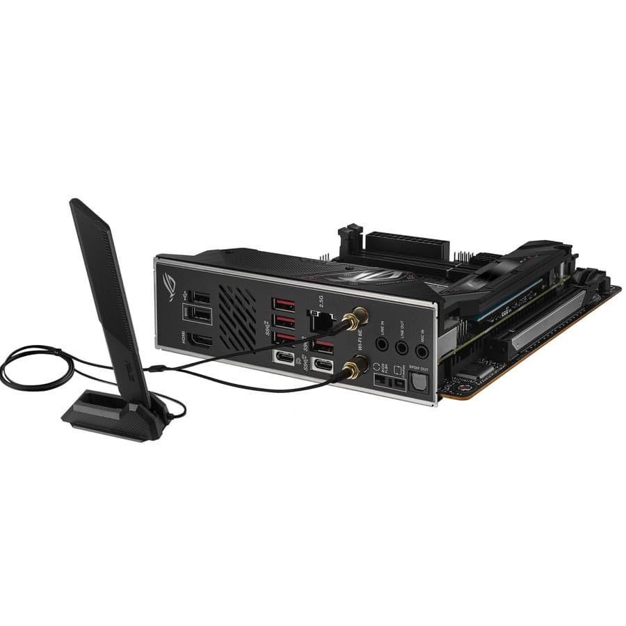 ASUS ROG STRIX B650E-I GAMING WIFI Mini-ITX motherboard for AM5 builds with Wi-Fi 6E