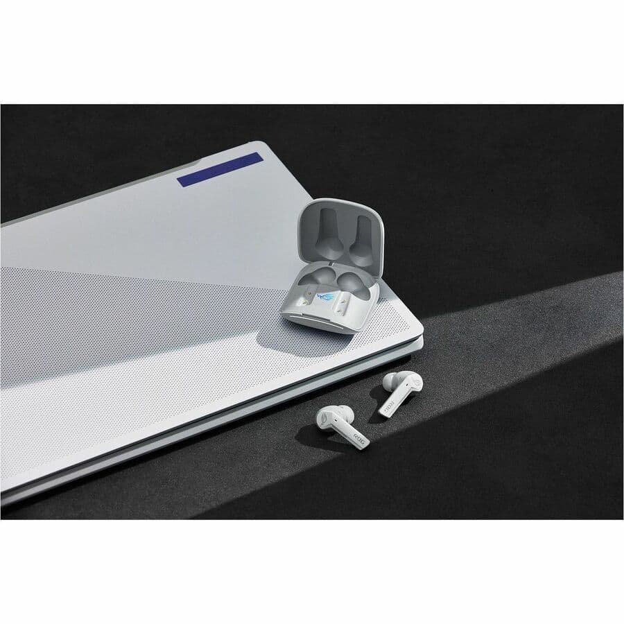 ASUS ROG Cetra True Wireless white gaming earbuds with charging case