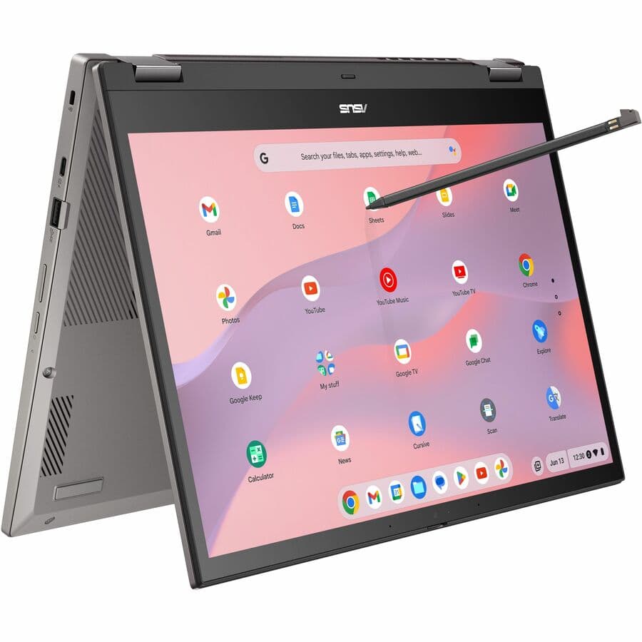 ASUS Chromebook Flip CX3401FBA-YZ762T-S grey convertible laptop with 14-inch WUXGA touchscreen