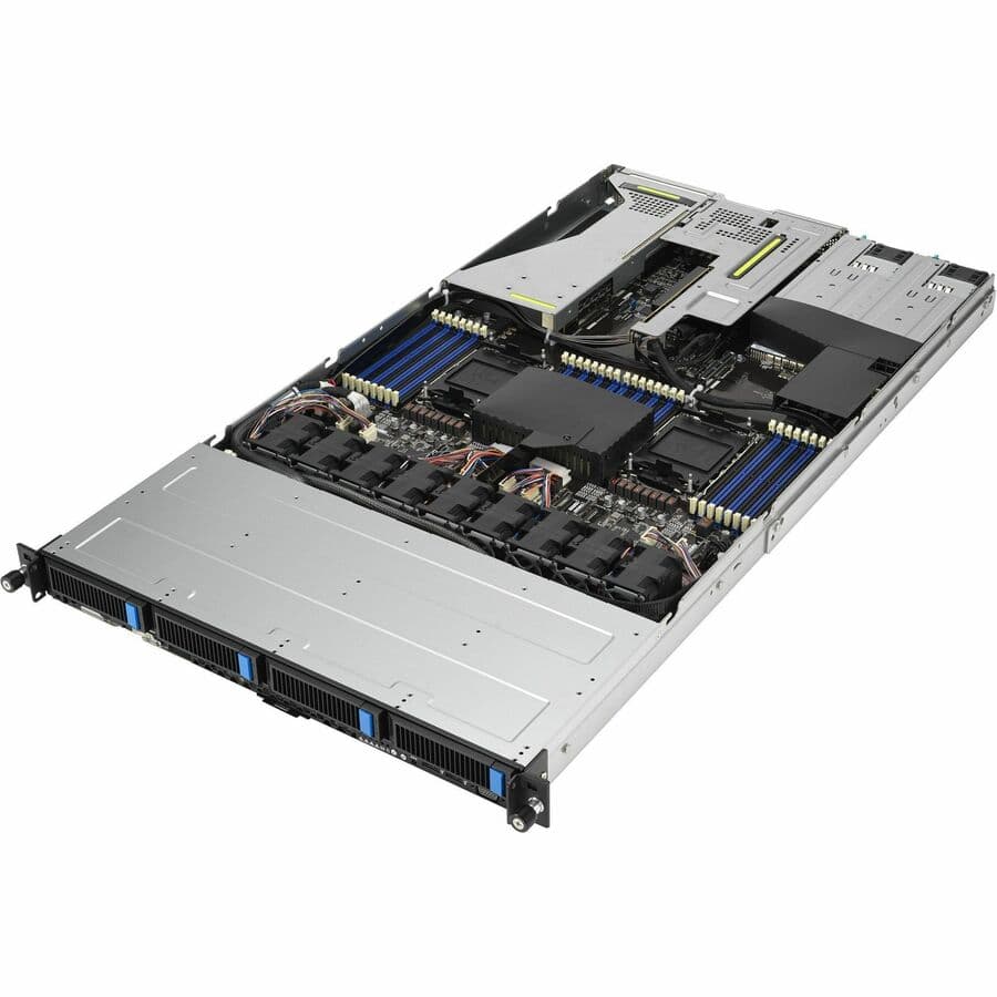 ASUS RS700-E11-RS4U-16W10 1U rack server with 32 DIMM support and 4 NVMe bays