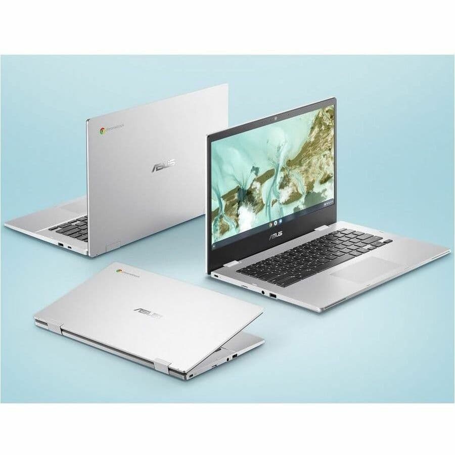 ASUS Chromebook Enterprise Flip CX1400FKA-GE84FT silver convertible laptop with 14-inch Full HD touch display