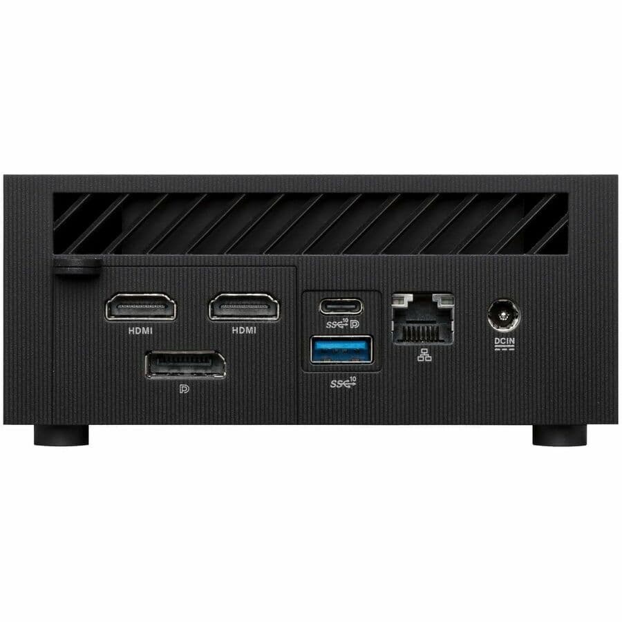 ASUS PN64 mini PC with 13th Gen Intel Core, Intel Iris Xe Graphics, and compact black chassis
