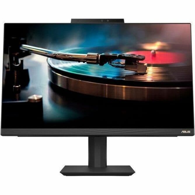 ASUS 23.8-inch all-in-one desktop with touchscreen, black finish, and slim business design
