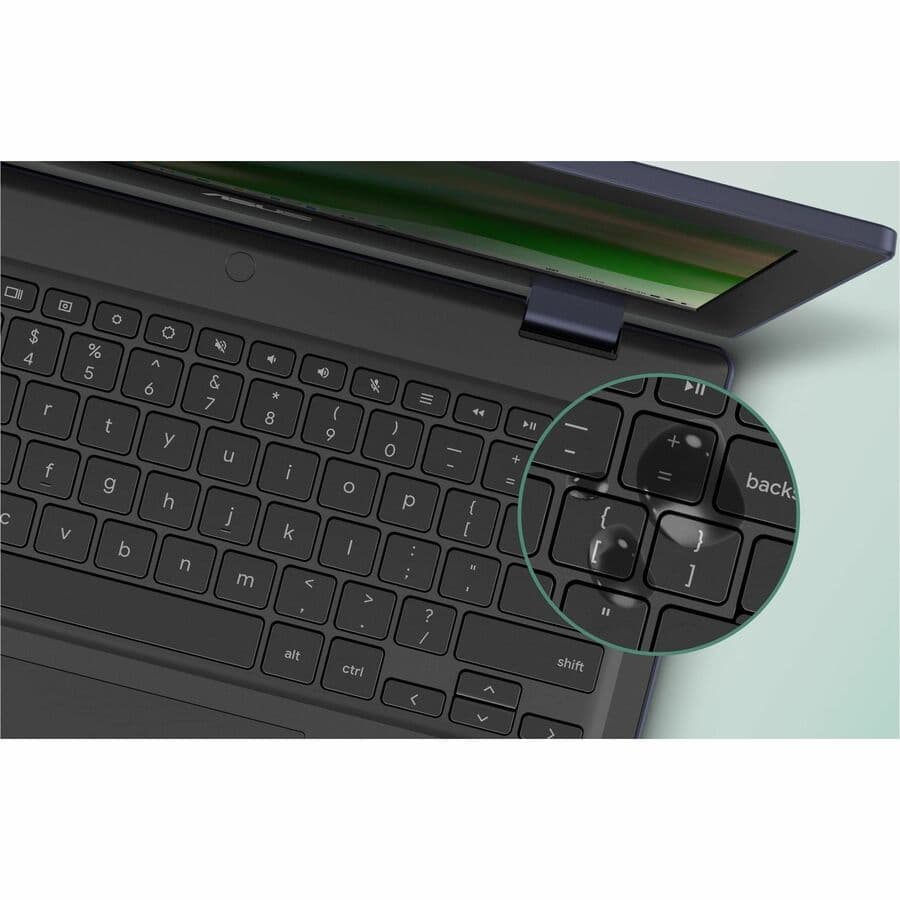 ASUS Chromebook in grey with 11.6-inch HD touch display