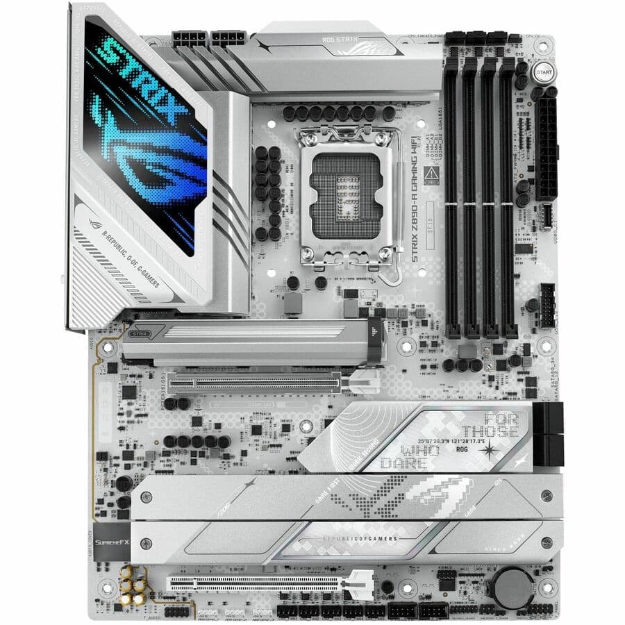 ASUS ROG STRIX Z890-A GAMING WIFI ATX motherboard with LGA 1851, WiFi 7, and 5 M.2 slots