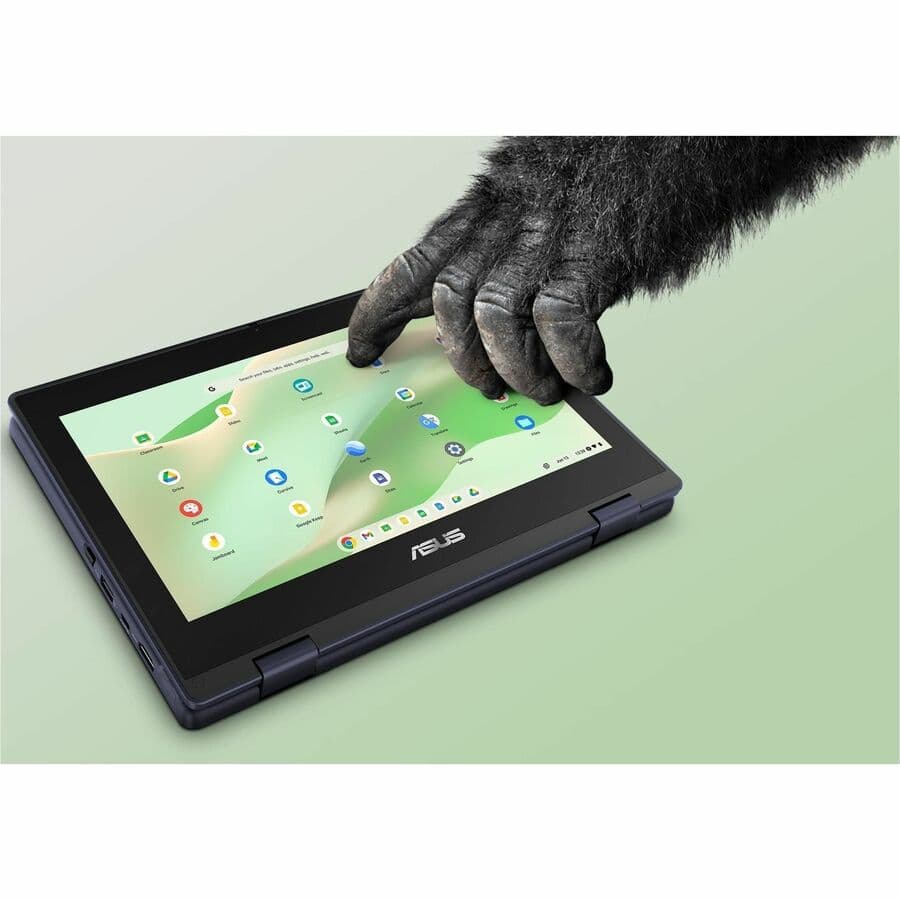 ASUS Chromebook with 11.6-inch HD touchscreen, Intel N150, and grey finish