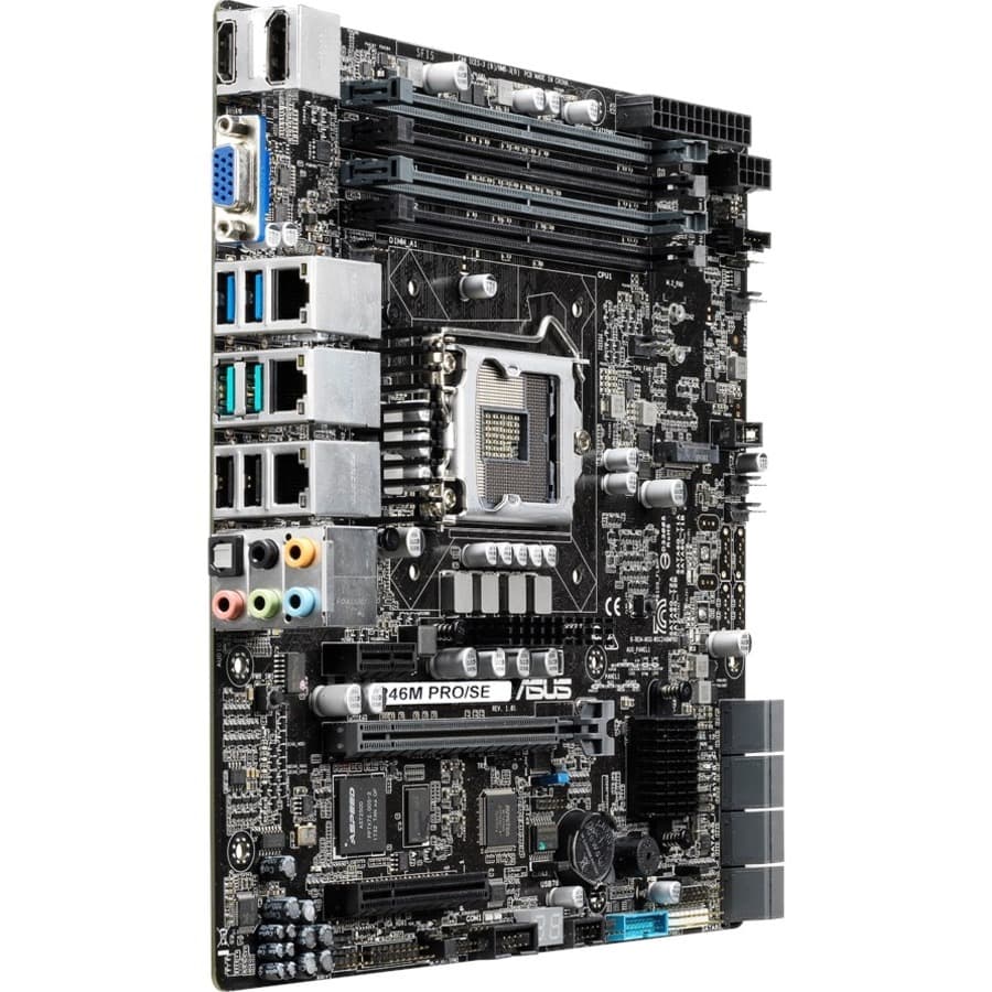 ASUS WS C246M PRO/SE Micro ATX workstation motherboard with Intel C246 chipset and dual LAN