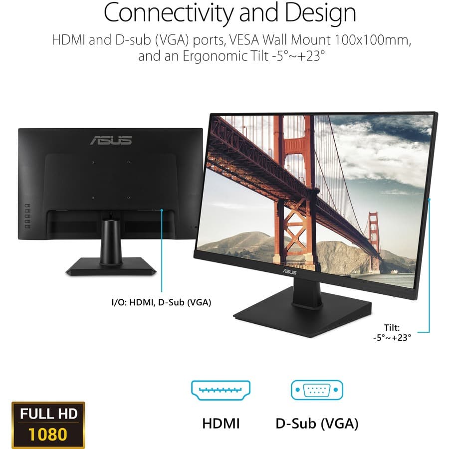 ASUS VA27EHE 27-inch Full HD IPS monitor with Eye Care and Adaptive-Sync