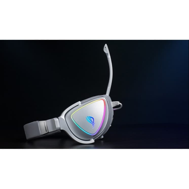 ROG DELTA WHITE EDITION ON EAR WIRED GAMING HEADSET MIC RGB LIGHTING NOISE CANCE view 16