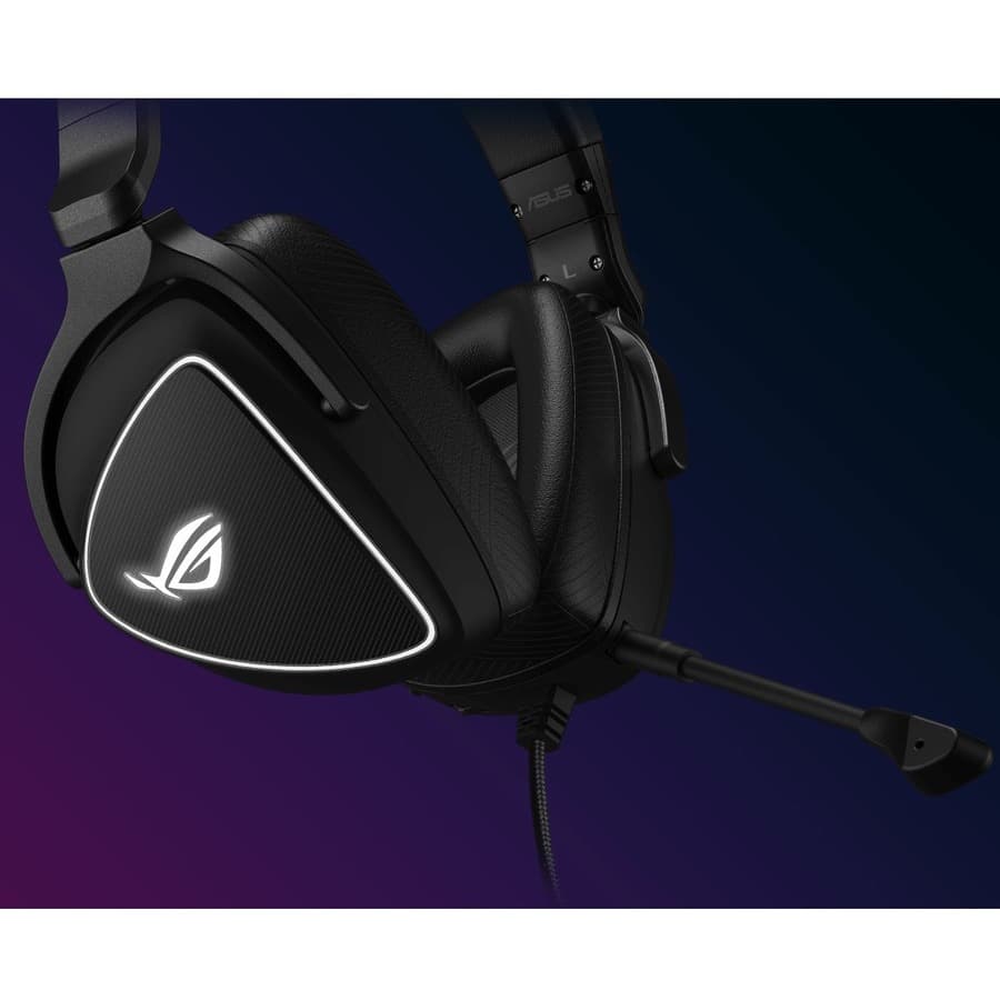 ASUS ROG Delta S USB-C wired gaming headset with RGB lighting and over-ear design