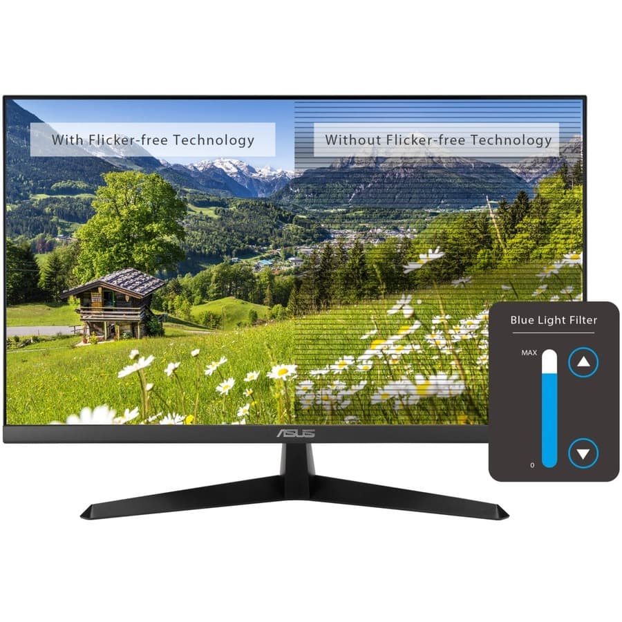 ASUS VY279HE 27-inch Full HD IPS eye care monitor for home office and productivity