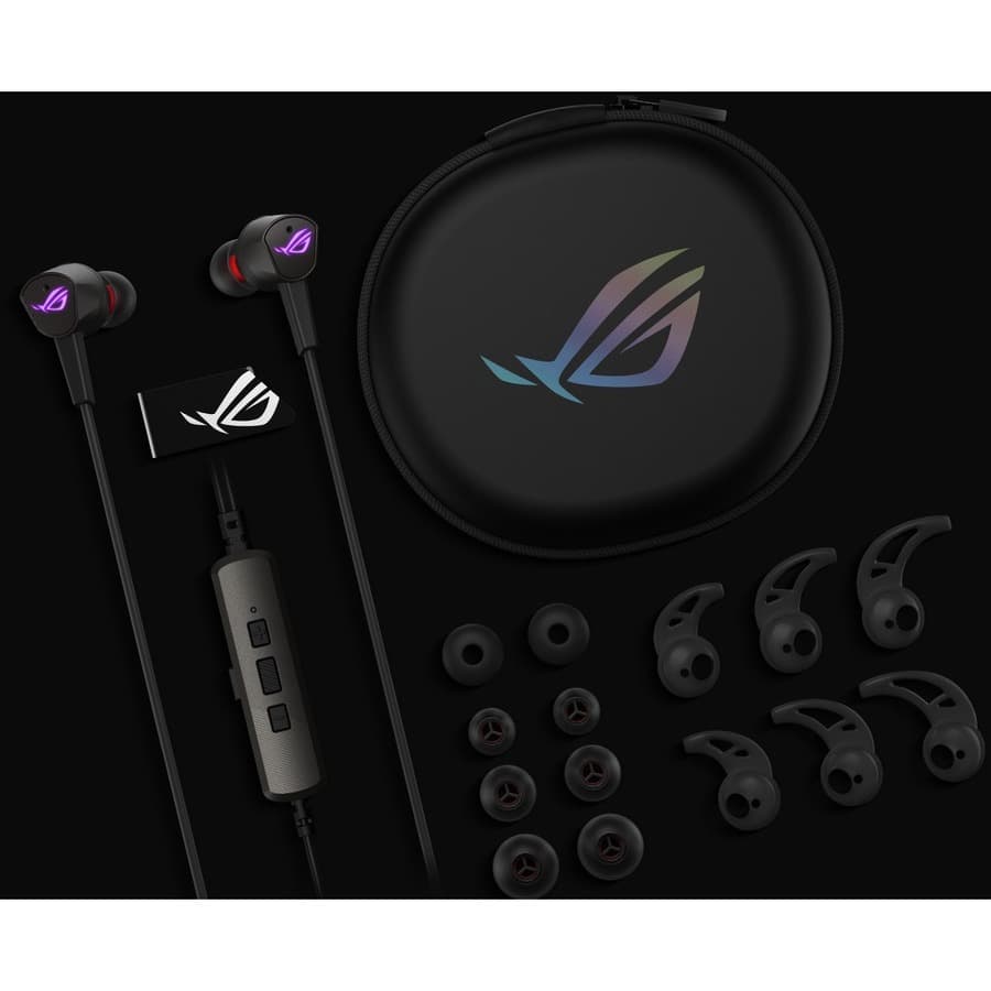 ASUS ROG Cetra II in-ear wired USB-C headset with ANC and Aura Sync RGB lighting