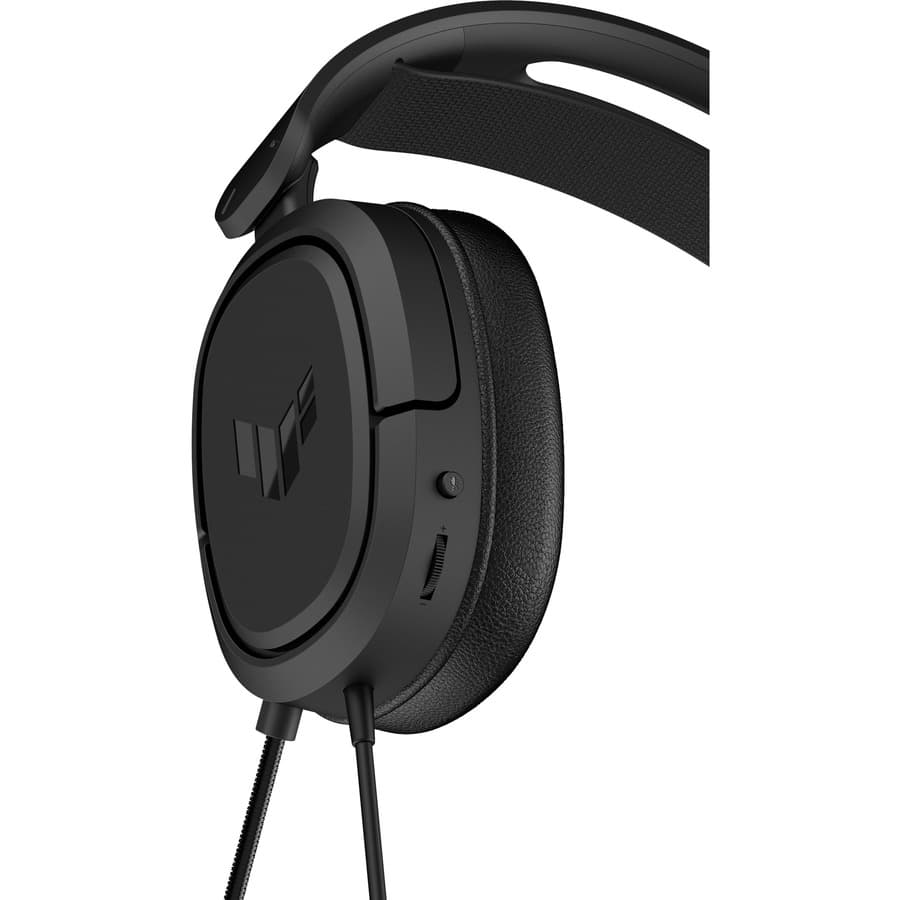 ASUS TUF Gaming H1 Wireless headset in black with over-ear cups and boom microphone