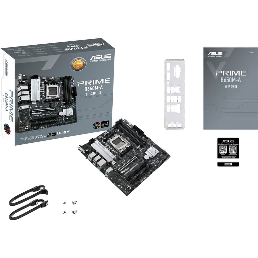 ASUS PRIME B650M-A-CSM micro-ATX motherboard for AMD Ryzen processors with AM5 and DDR5 support