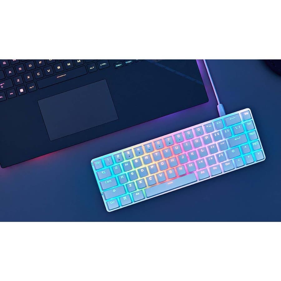 ASUS ROG Falchion Ace NXRD WHT 65% wired RGB mechanical gaming keyboard with white finish