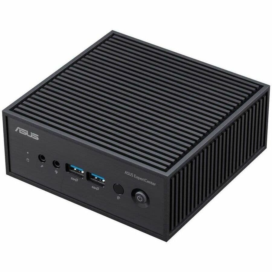 ASUS ExpertCenter PN42 fanless mini PC with Intel N100, dual LAN, and VESA mount support