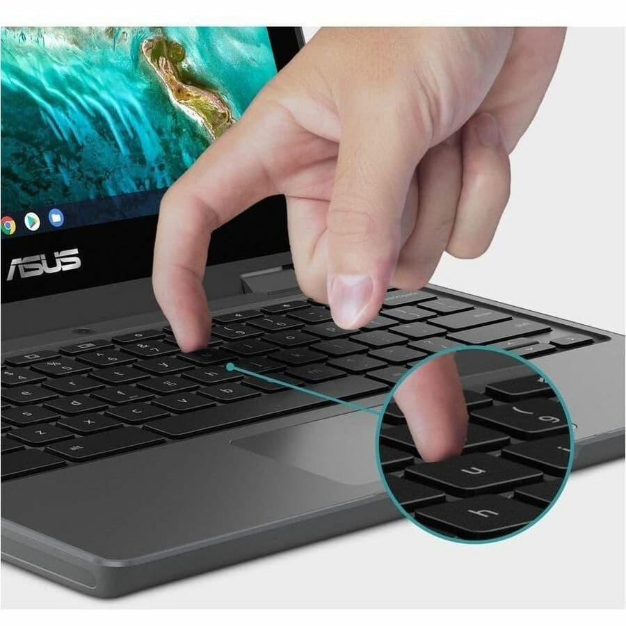 ASUS Chromebook CR1100CKA-YZ142T grey 11.6-inch HD touchscreen laptop