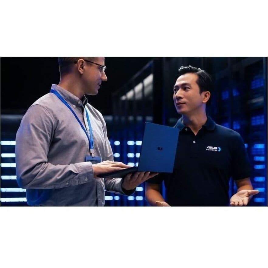 ASUS ExpertBook 14-inch business laptop with Intel Core Ultra 7 155U, touch display, and black chassis