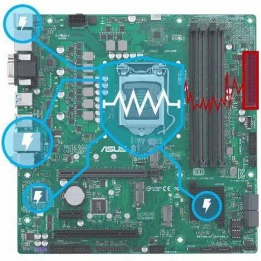 ASUS PRO Q670M-C-CSM-SI micro ATX motherboard for Intel Q670 business desktop systems