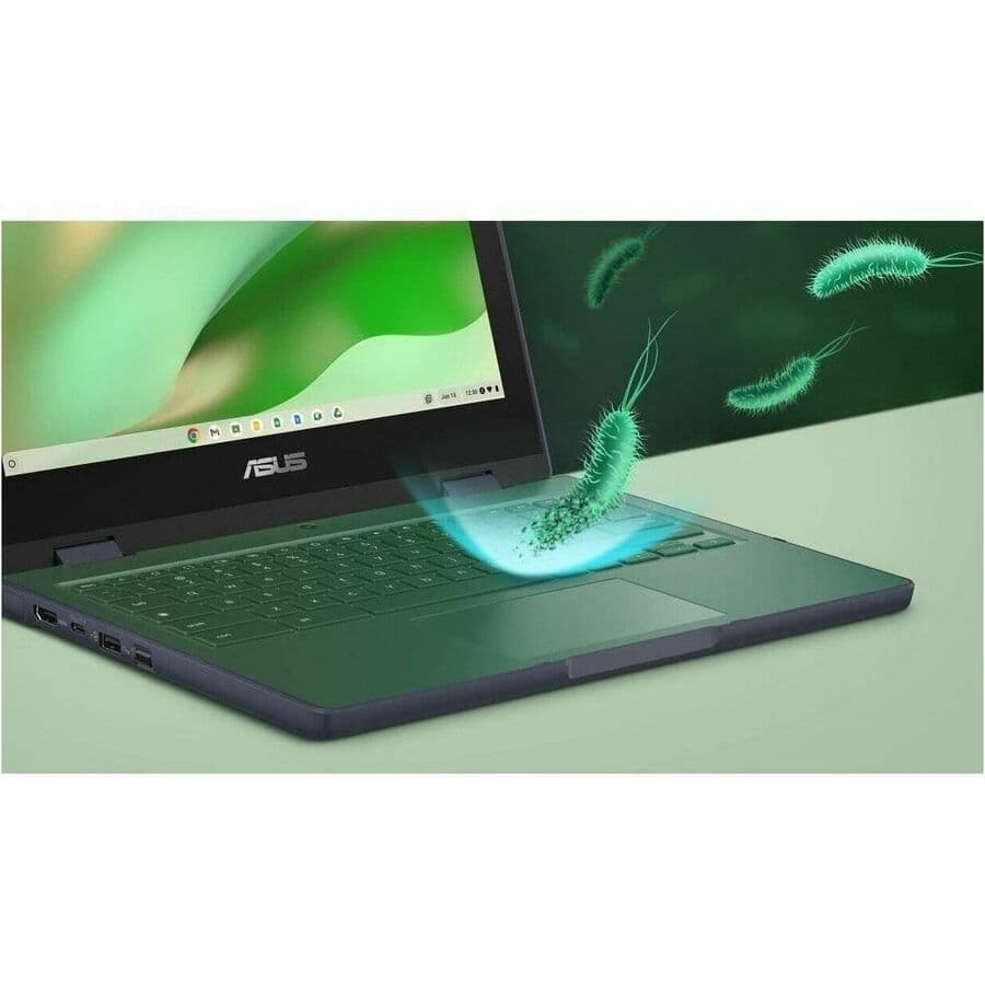 ASUS Chromebook with 11.6-inch HD touchscreen, Intel N150, and grey finish