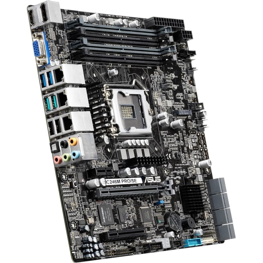 ASUS WS C246M PRO/SE Micro ATX workstation motherboard with Intel C246 chipset and dual LAN