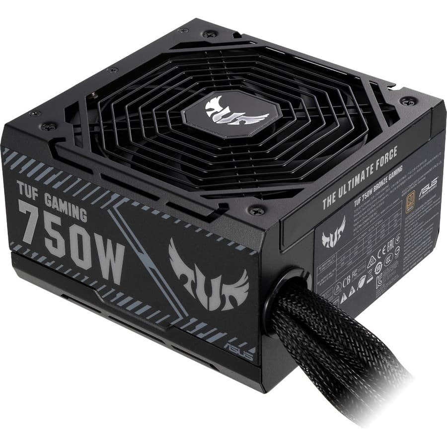 ASUS TUF Gaming 750W Bronze power supply with 0 dB technology for quiet desktop builds