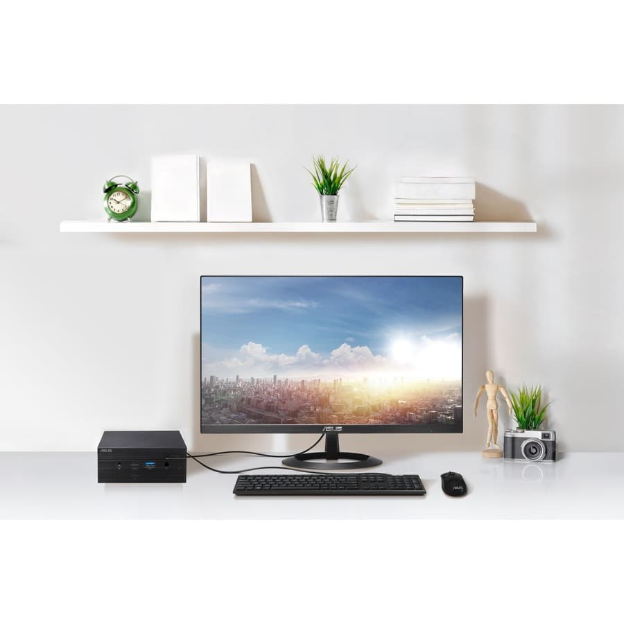 ASUS PN50 mini PC in black with AMD Ryzen 3 4300U processor for compact business deployments