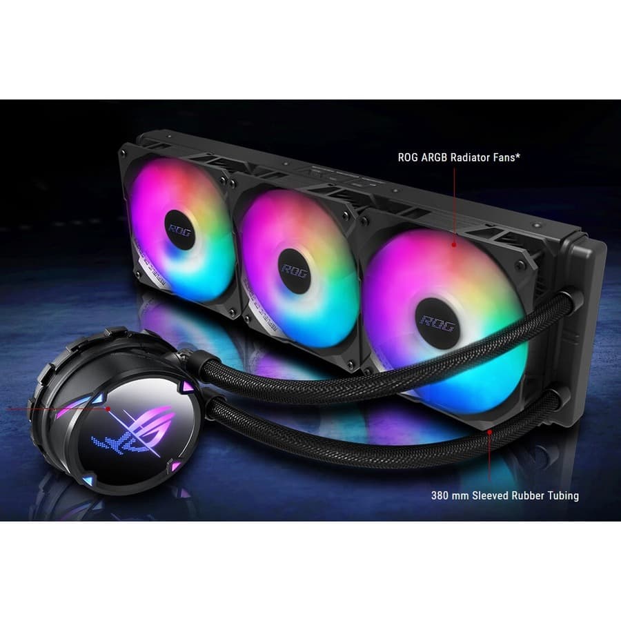 ASUS ROG STRIX LC II 360 ARGB AIO CPU cooler with 360 mm radiator for LGA1700 systems
