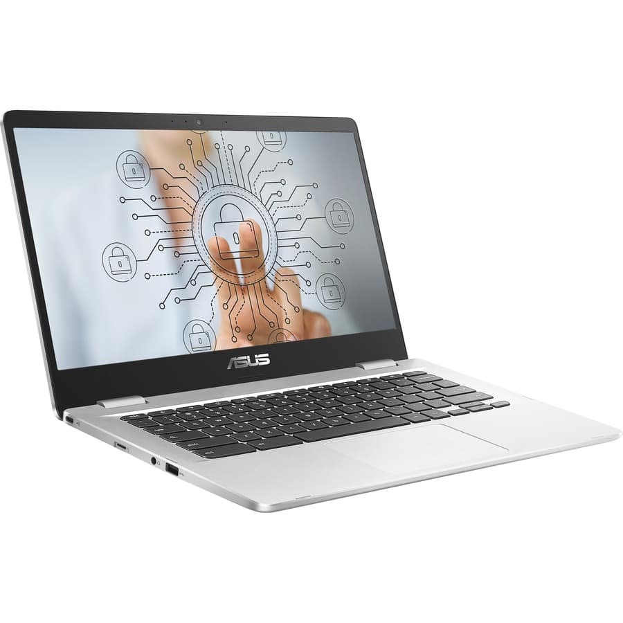 ASUS Chromebook C424MA-GE44F-P with 14-inch display, Intel Celeron 4020, 4 GB RAM, and 64 GB storage
