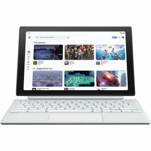 ASUS Chromebook Enterprise Detachable with 10.51-inch touchscreen in silver
