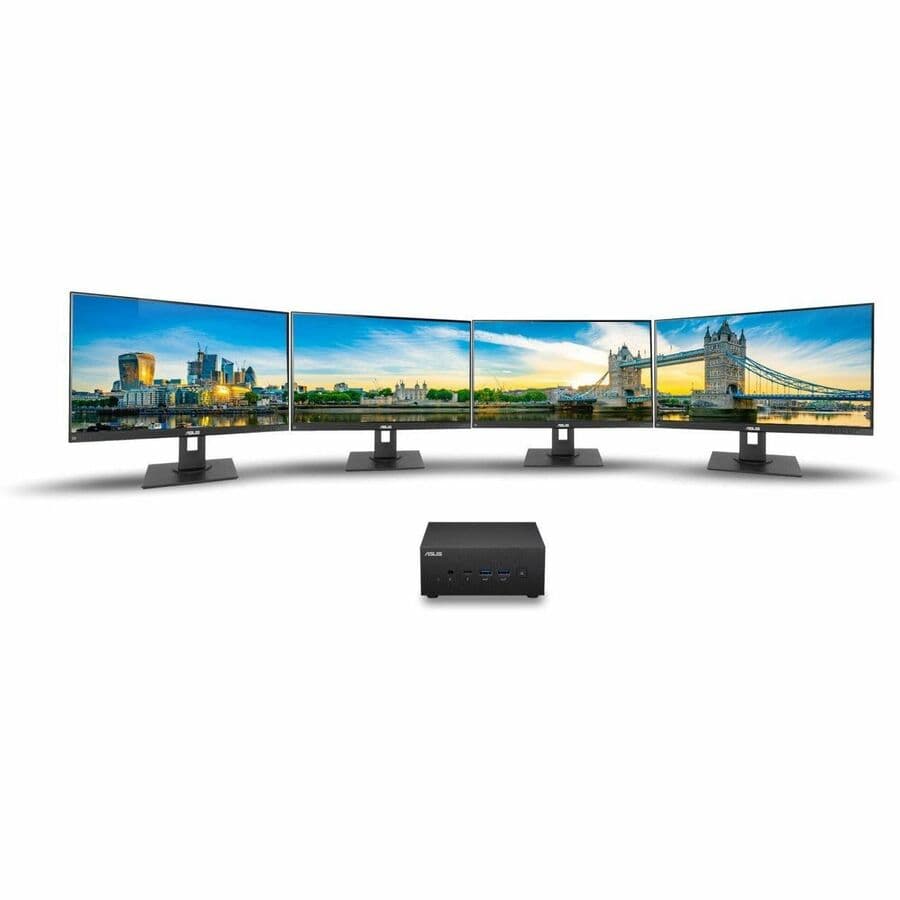 ASUS ExpertCenter PN65 mini PC with Core Ultra 5 125H, dual HDMI, USB-C, and VESA mount
