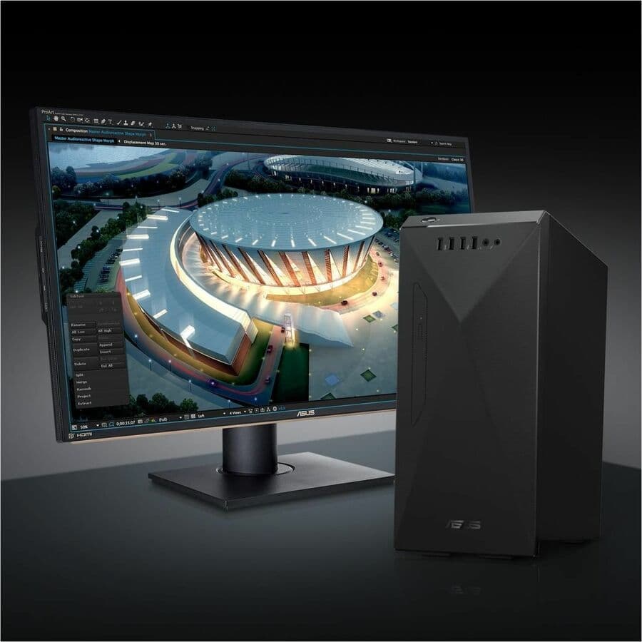 ASUS 15L black business desktop with Core i5-13400, 16 GB RAM, and 1 TB SSD