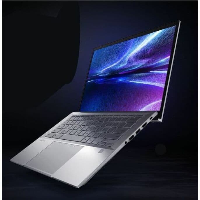 ASUS 14-inch Chromebook Plus Enterprise 2-in-1 laptop with touchscreen and silver finish