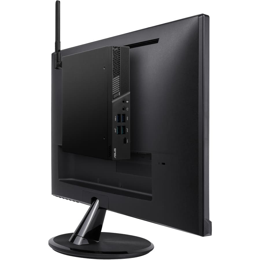 ASUS PB60-B3041ZC black mini PC with Intel Core i3-8100T, 4 GB DDR4, and Intel HD Graphics