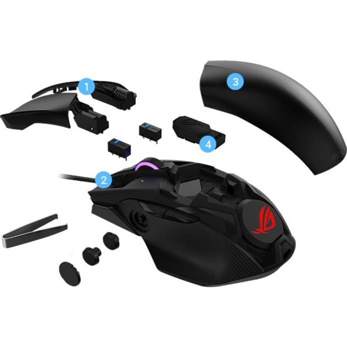 ASUS - COMPONENTS ROG CHAKRAM CORE MOUSE 16000 DPI SENSOR PUSH-FIT SWITCH view 9