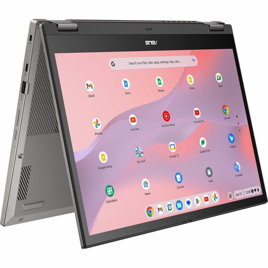 ASUS Chromebook Flip CX3401FBA-YZ762T-S grey convertible laptop with 14-inch WUXGA touchscreen
